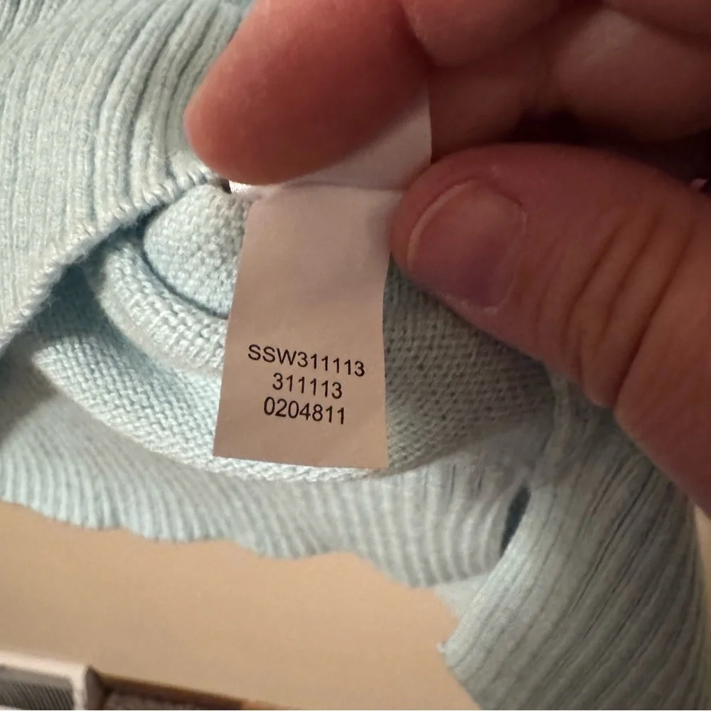 J. Jill baby blue sweater with embroidered pattern Size Large